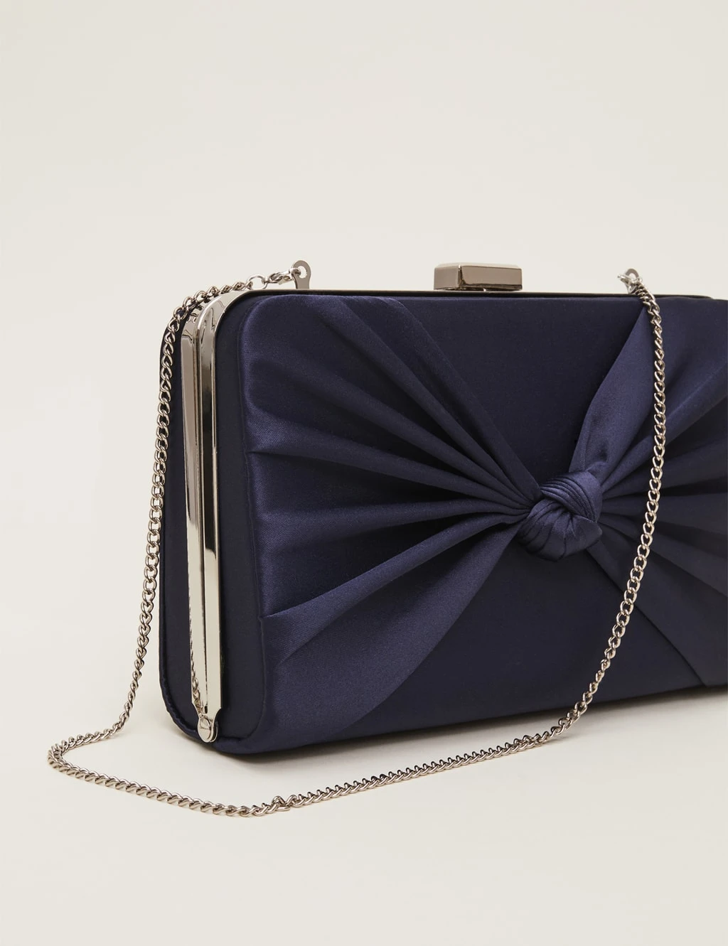 Satin Knot Front Clutch Bag 3 Satin Knot Front Clutch Bag - Image 3