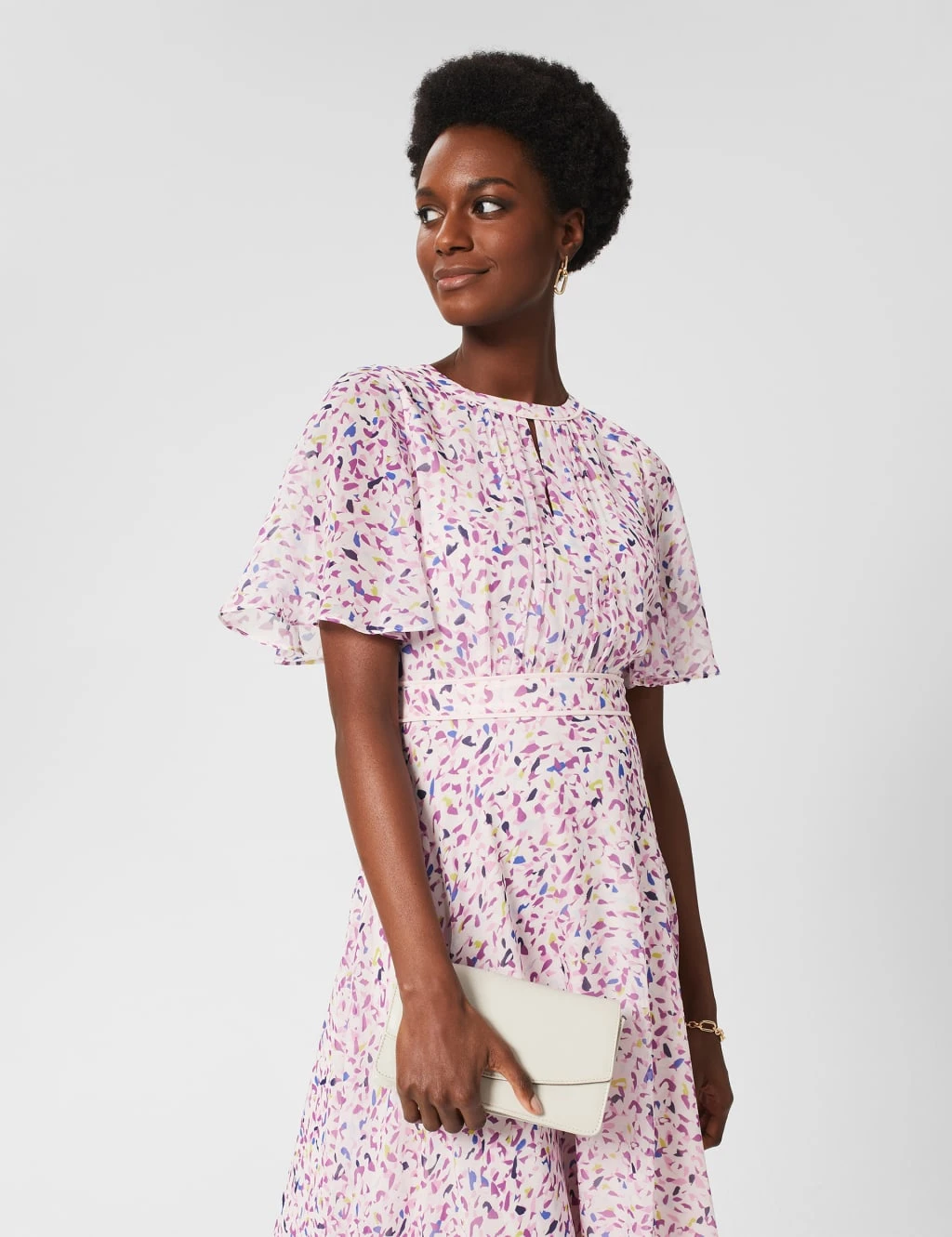 Suede Cross Body Clutch Bag 4 Suede Cross Body Clutch Bag - Image 4