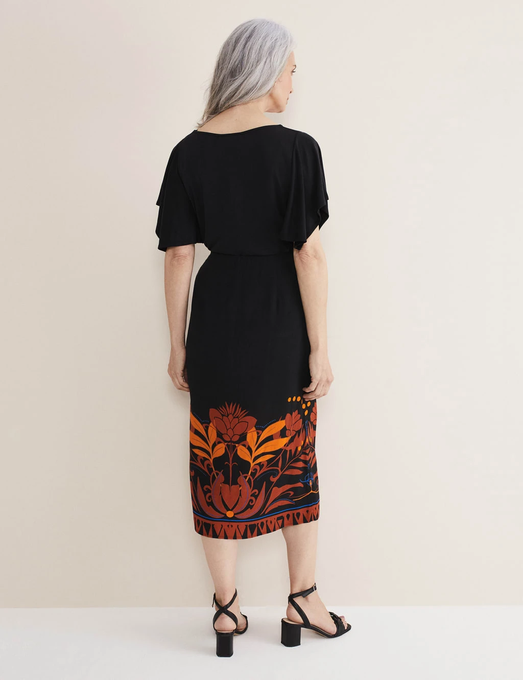 Printed Split Front Midi Pencil Skirt 3 Printed Split Front Midi Pencil Skirt - Image 3