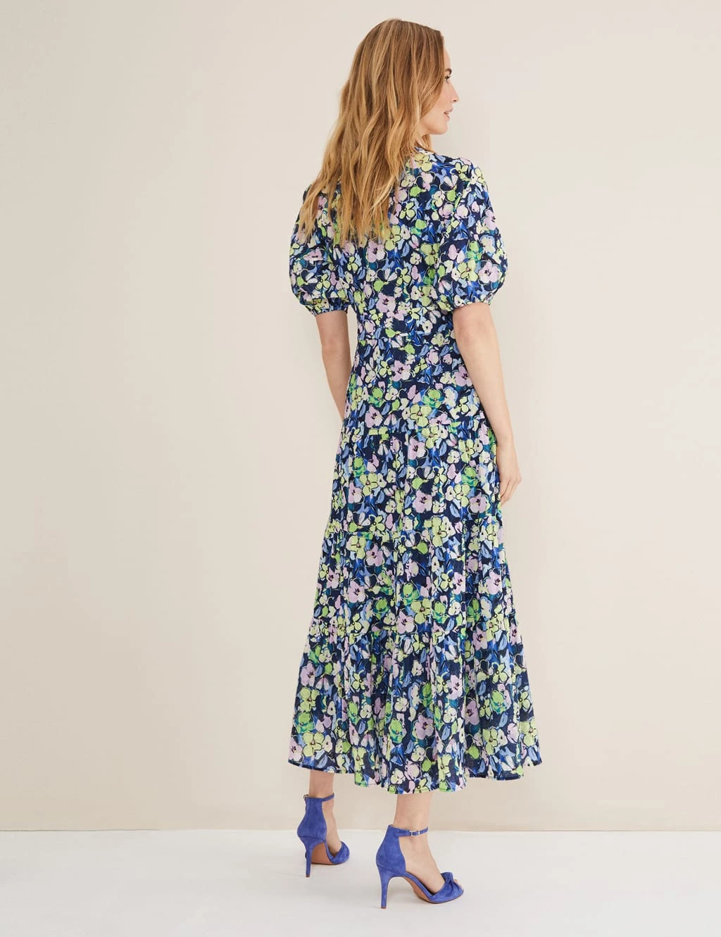 Floral V-Neck Tie Waist Maxi Wrap Dress 6 Floral V-Neck Tie Waist Maxi Wrap Dress - Image 6