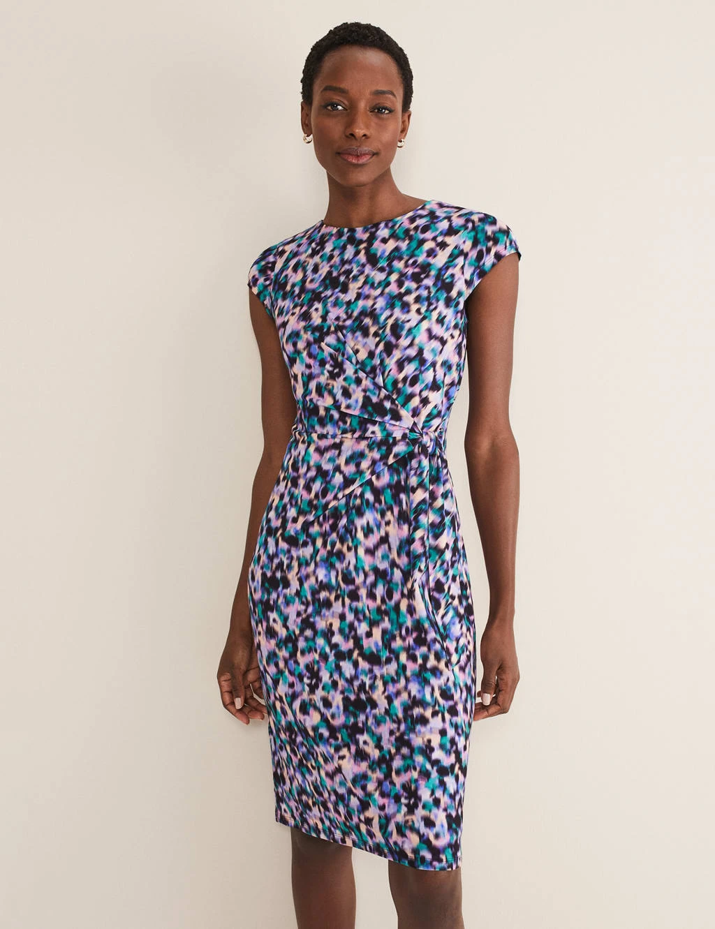 Jersey Printed Knee Length Shift Dress 1 Jersey Printed Knee Length Shift Dress