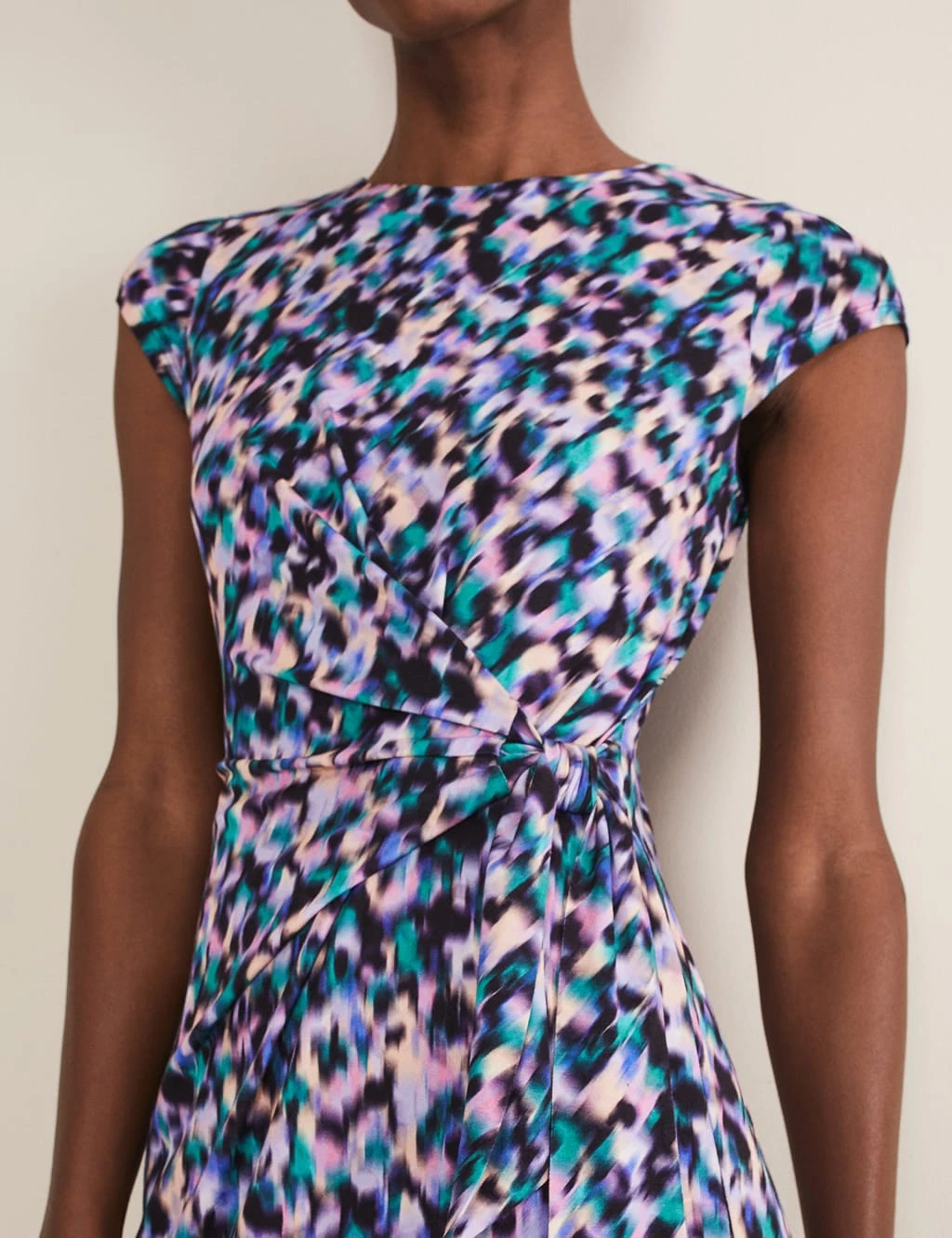 Jersey Printed Knee Length Shift Dress 4 Jersey Printed Knee Length Shift Dress - Image 4