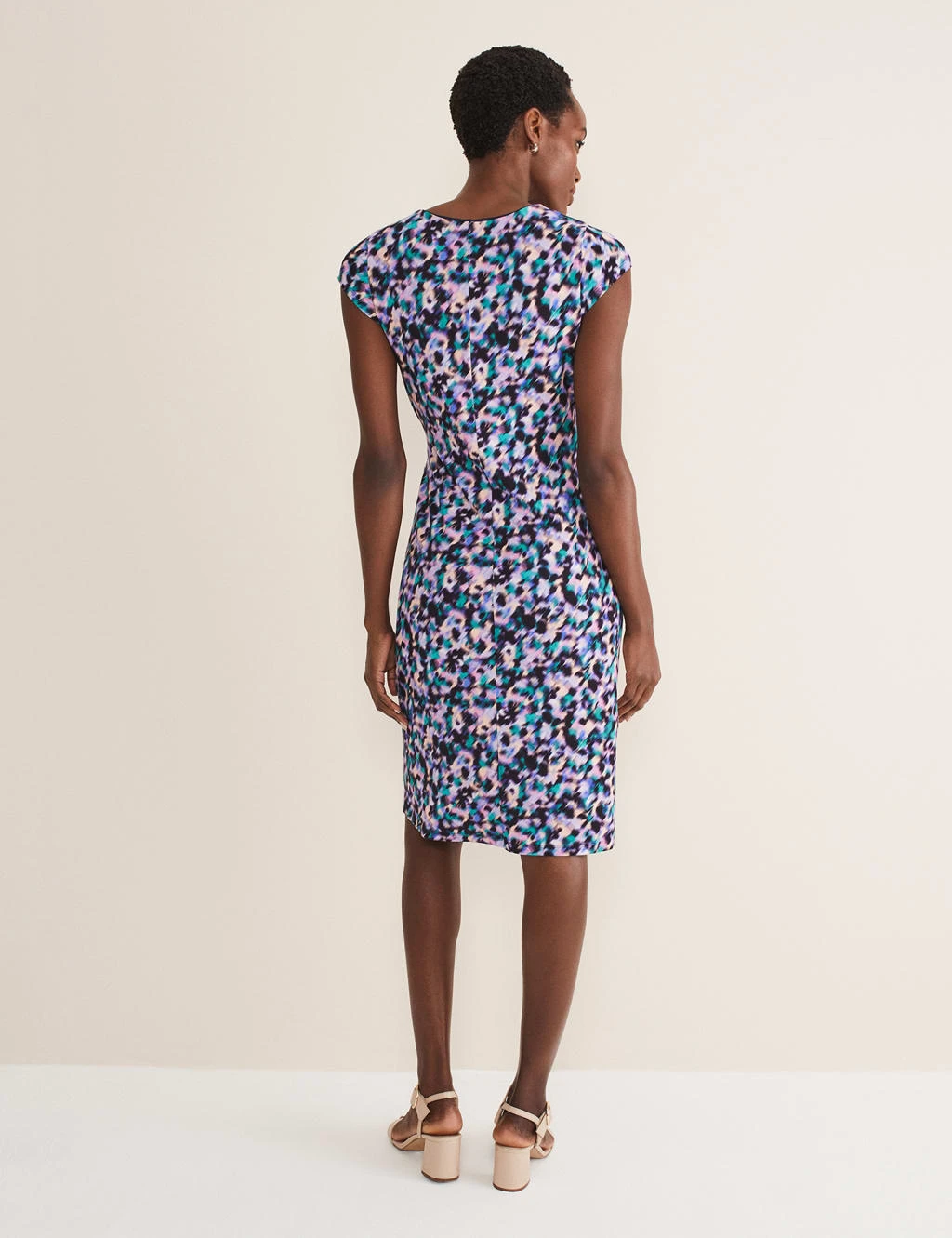 Jersey Printed Knee Length Shift Dress 6 Jersey Printed Knee Length Shift Dress - Image 6