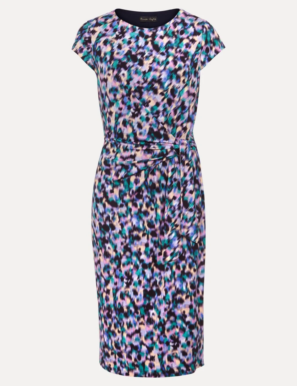 Jersey Printed Knee Length Shift Dress 2 Jersey Printed Knee Length Shift Dress - Image 2