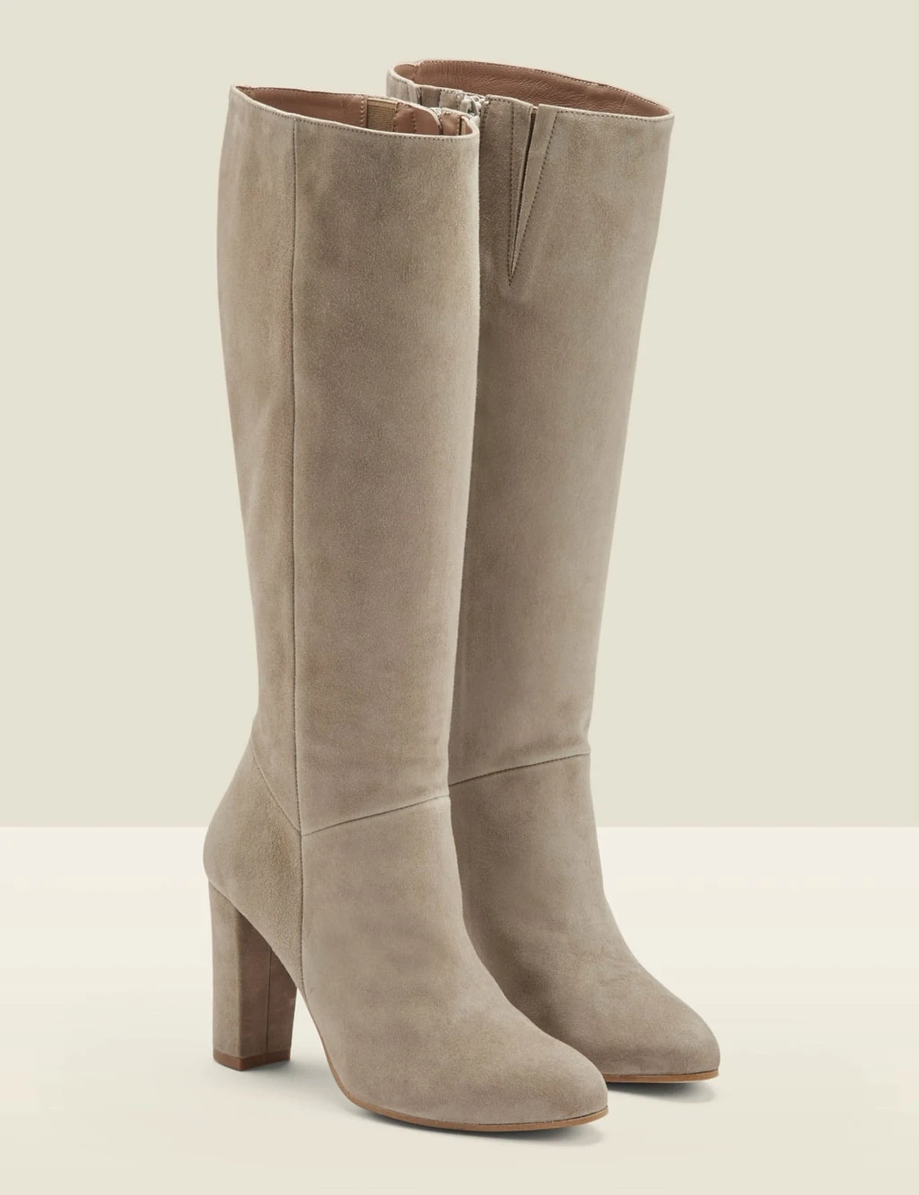 Suede Block Heel Knee High Boots 2 Suede Block Heel Knee High Boots - Image 2