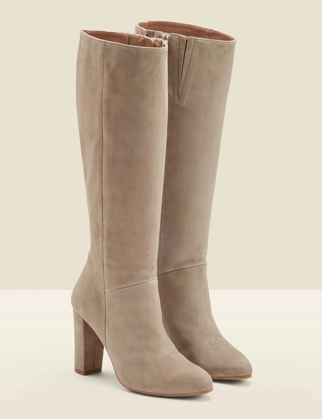 Suede Block Heel Knee High Boots 3 Suede Block Heel Knee High Boots - Image 3