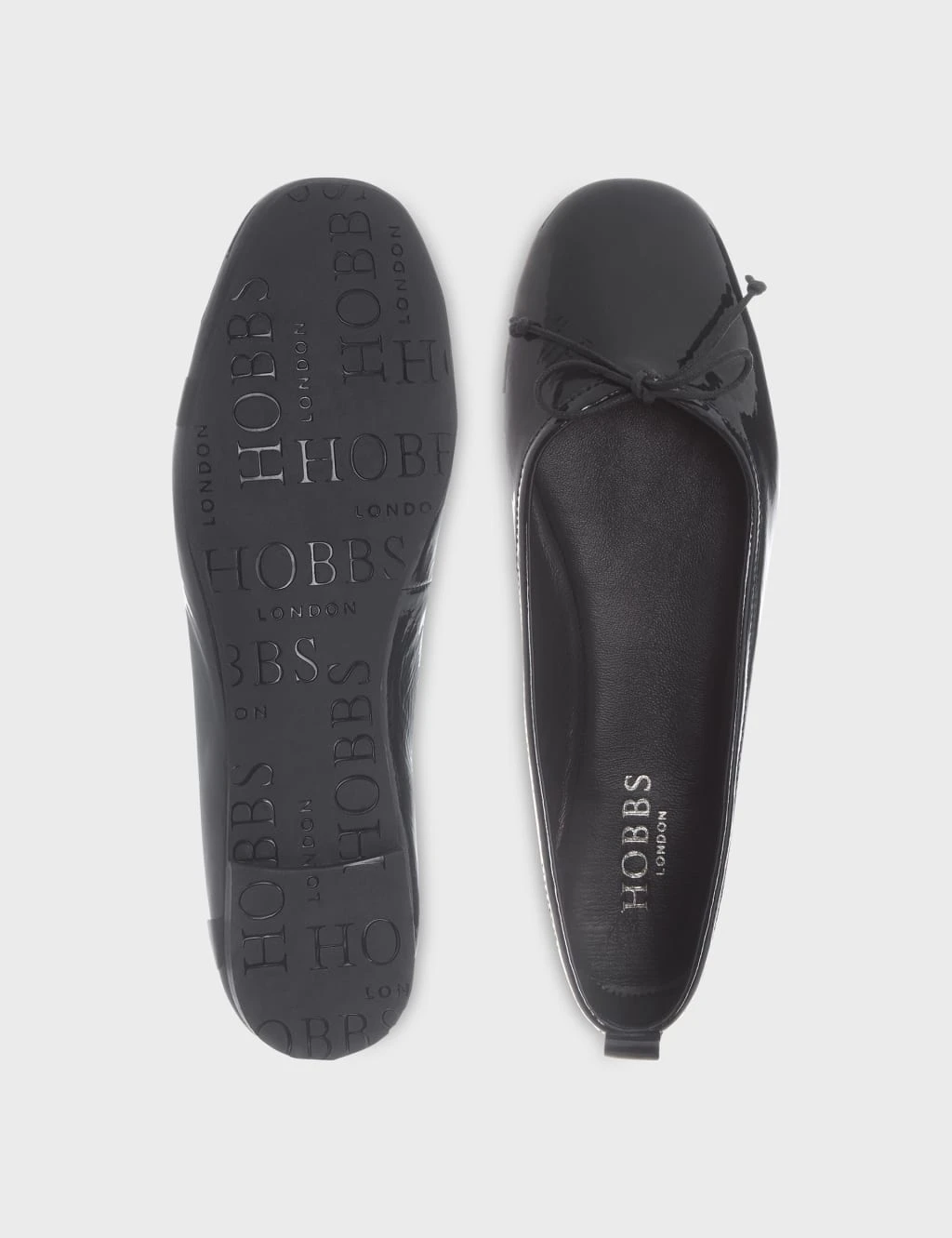 Leather Patent Bow Flat Ballet Pumps 3 Leather Patent Bow Flat Ballet Pumps - Image 3