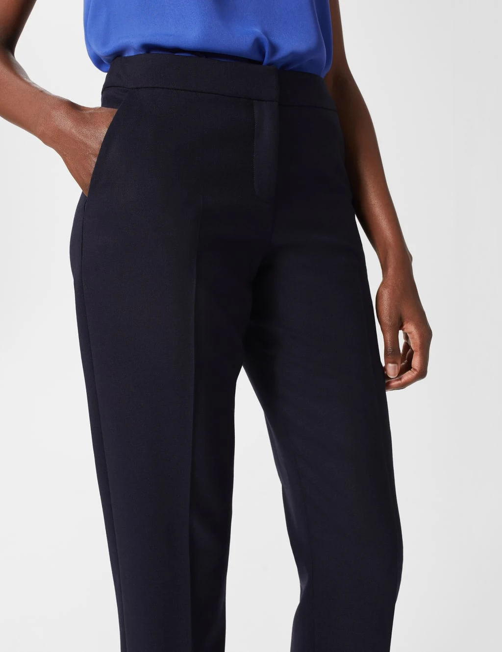 Wool Blend Tapered Ankle Grazer Trousers 4 Wool Blend Tapered Ankle Grazer Trousers - Image 4