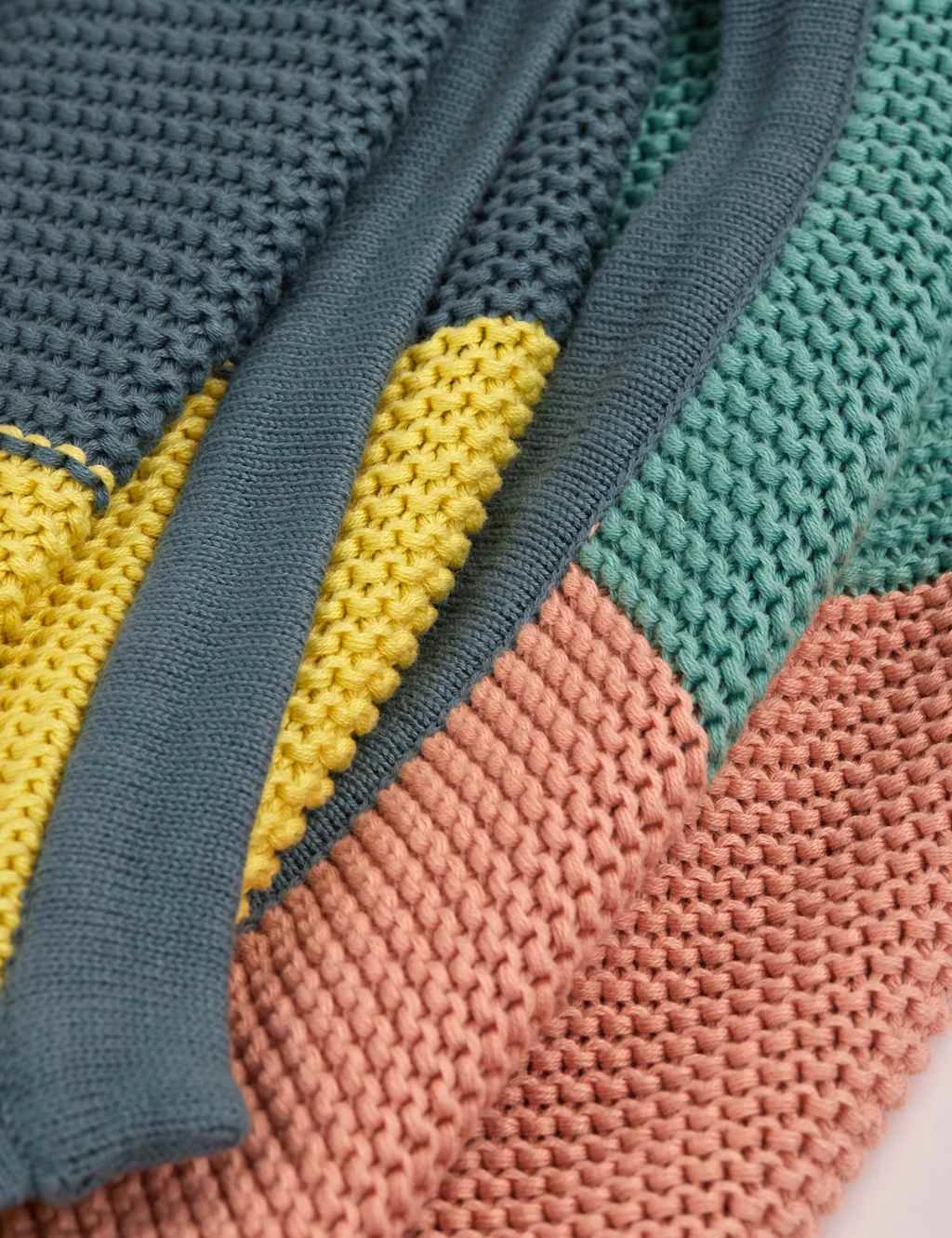 Frugi Organic Cotton Knitted Rainbow Shawl 2 Frugi Organic Cotton Knitted Rainbow Shawl - Image 2