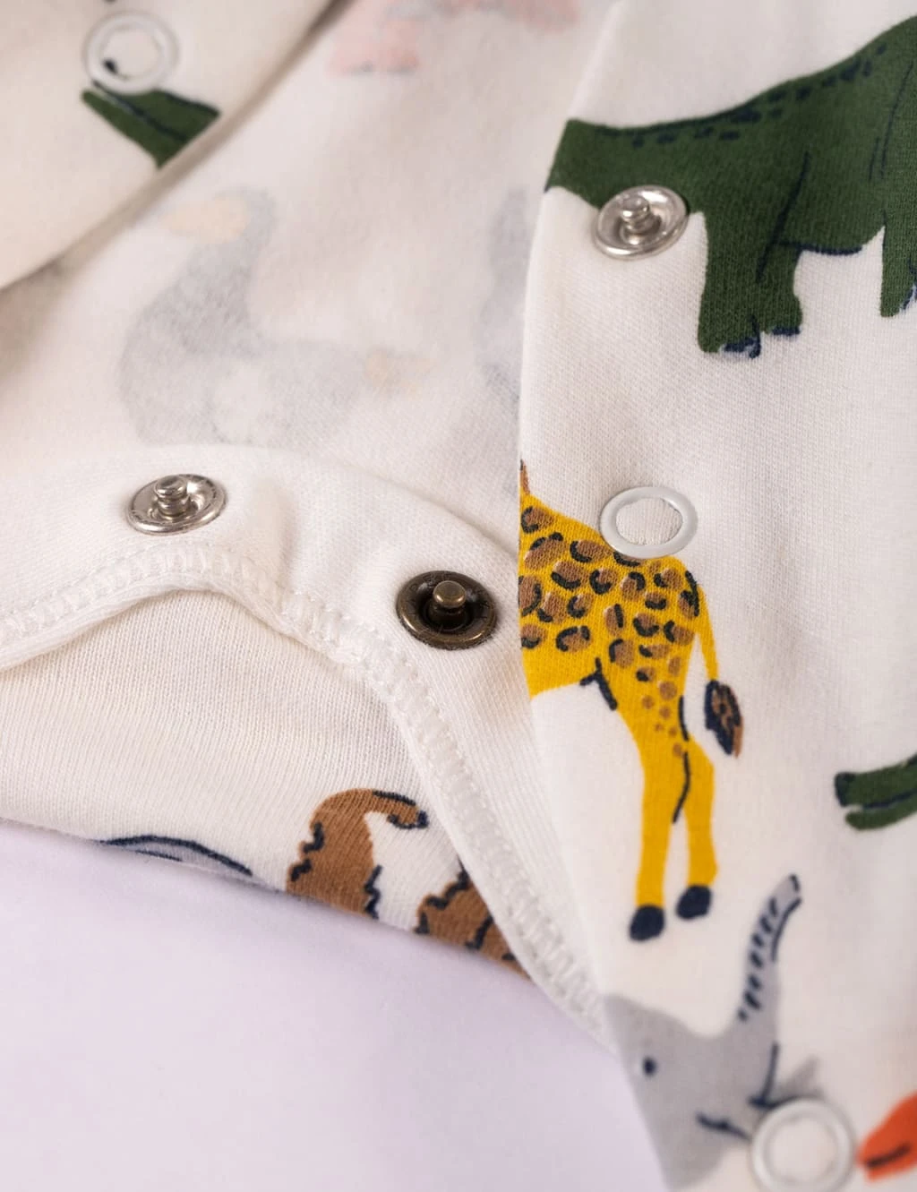 Frugi Organic Cotton Dinosaur Sleepsuit (0-18 Mths) 3 Frugi Organic Cotton Dinosaur Sleepsuit (0-18 Mths) - Image 3