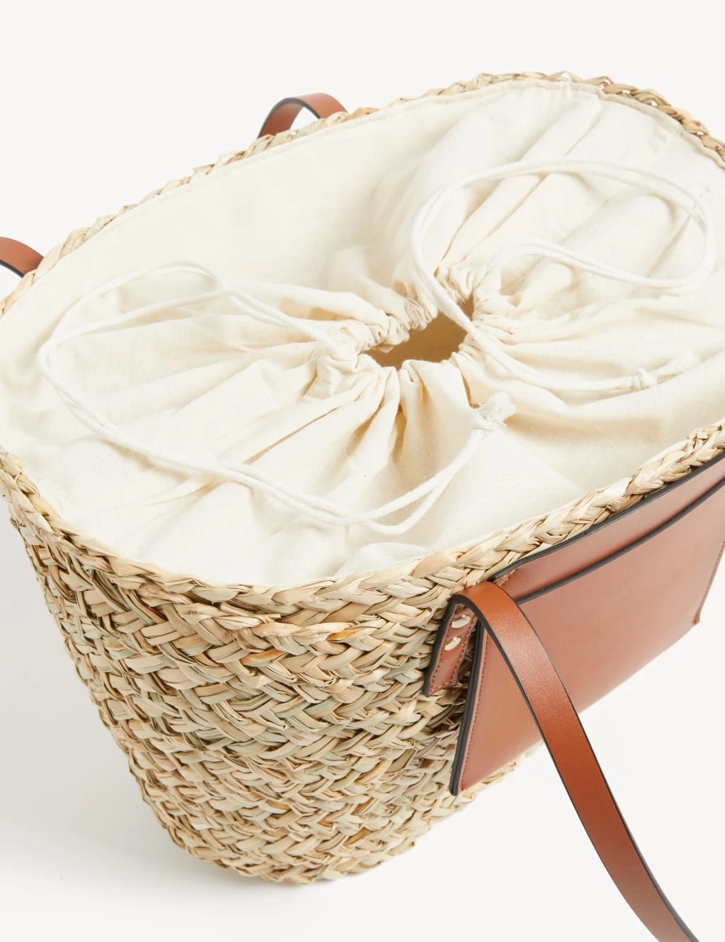 Straw Striped Tote Bag 3 Straw Striped Tote Bag - Image 3