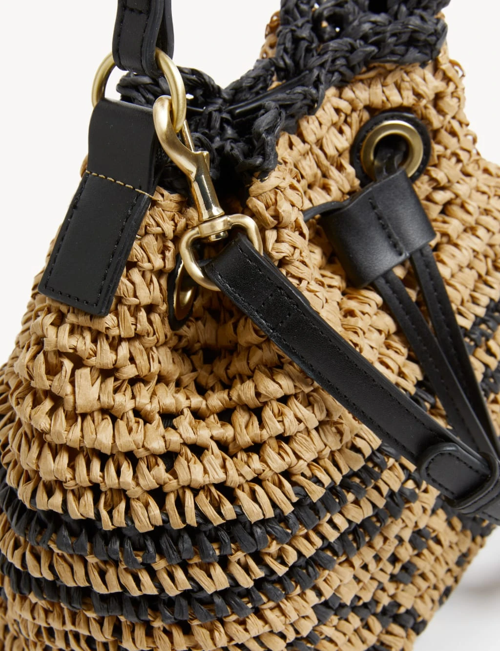 Straw Duffle Cross Body Bag 2 Straw Duffle Cross Body Bag - Image 2