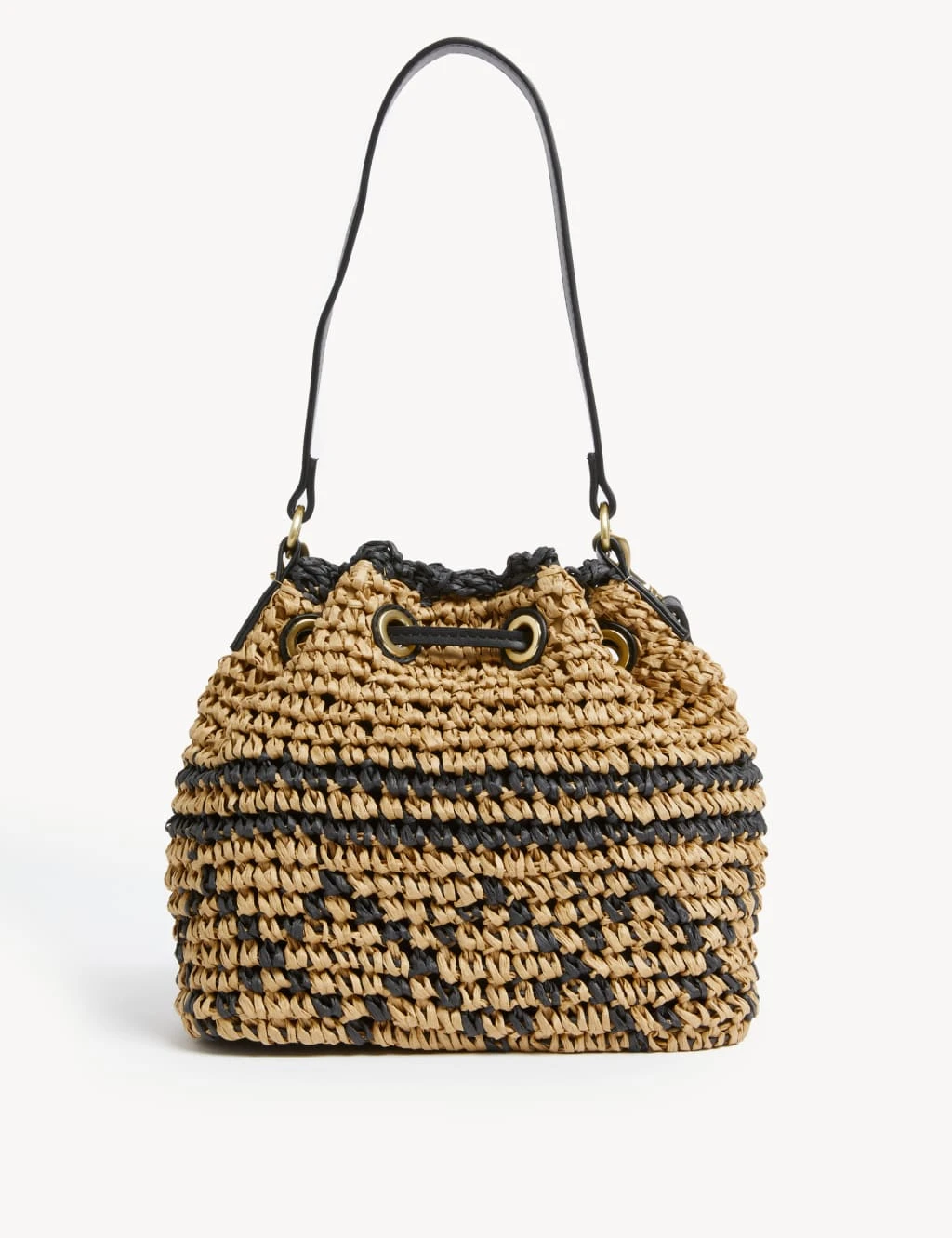 Straw Duffle Cross Body Bag 4 Straw Duffle Cross Body Bag - Image 4