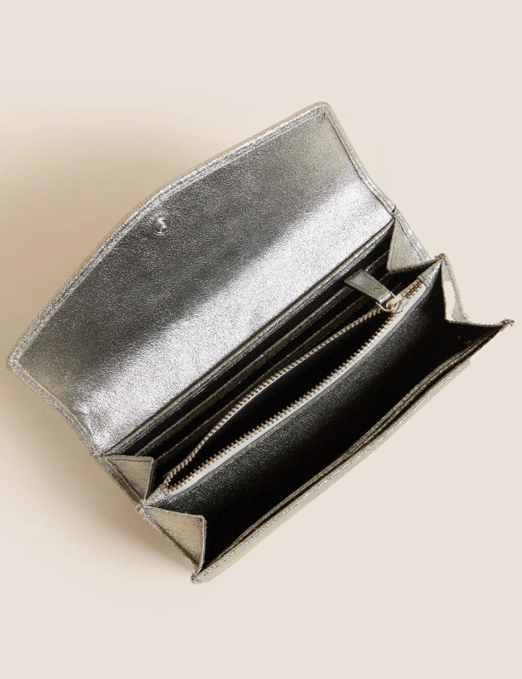 Leather Croc Effect Large Foldover Purse 3 Leather Croc Effect Large Foldover Purse - Image 3