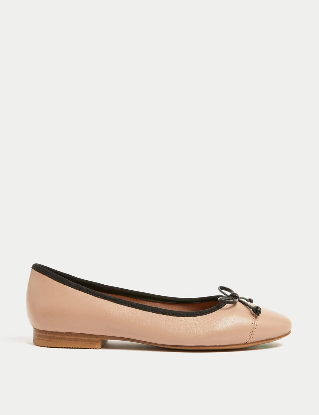 Leather Bow Ballet Pumps 1 Leather Bow Ballet Pumps