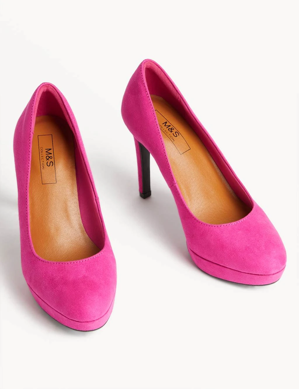 Slip On Platform Stiletto Heel Court Shoes 2 Slip On Platform Stiletto Heel Court Shoes - Image 2