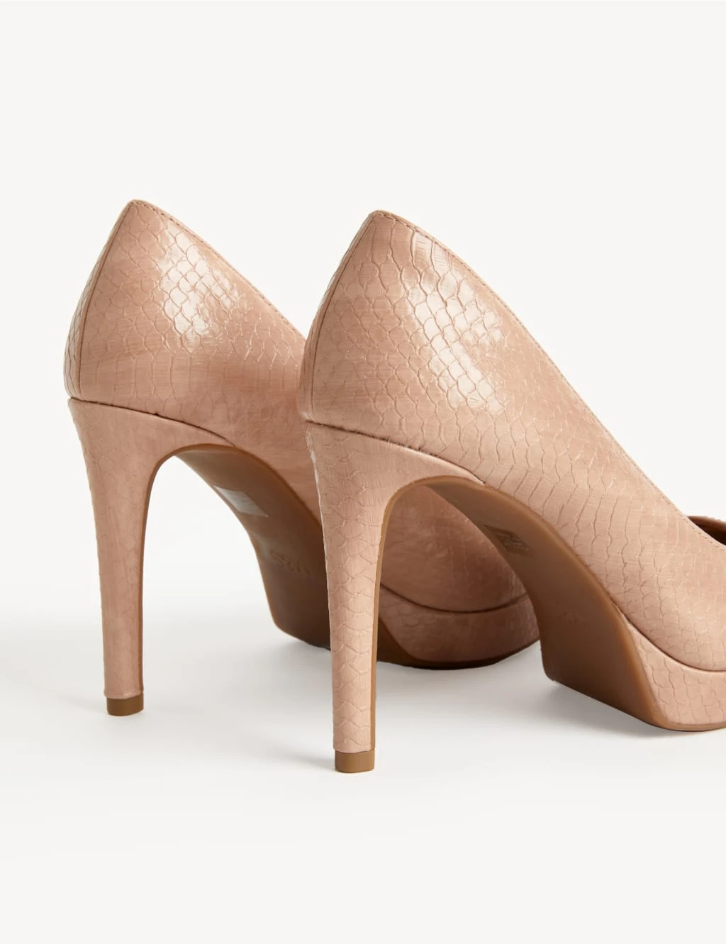 Croc Platform Stiletto Heel Court Shoes 3 Croc Platform Stiletto Heel Court Shoes - Image 3