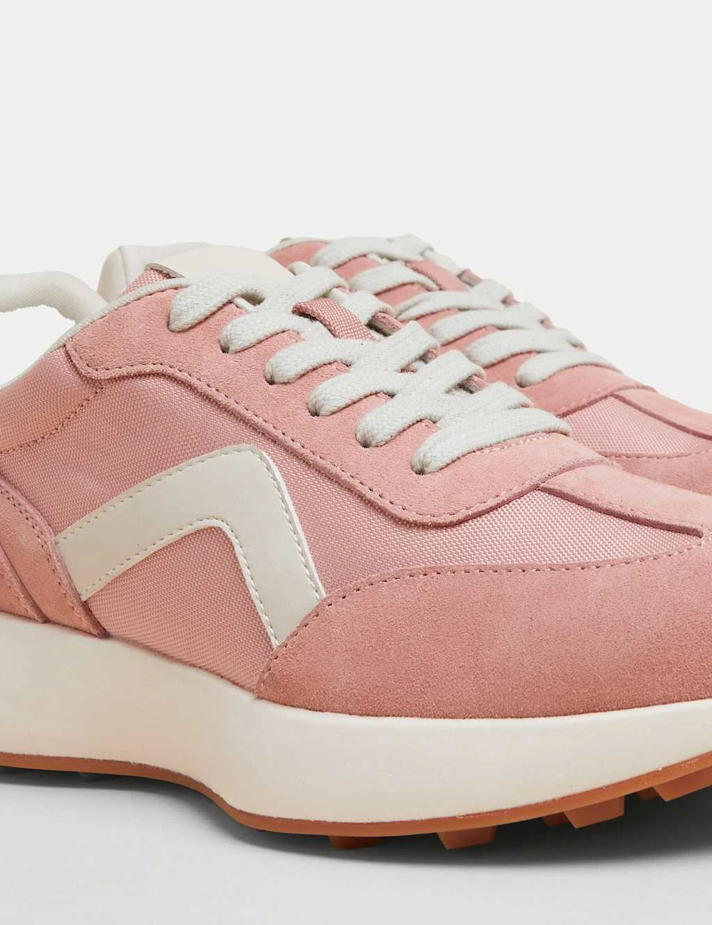 Leather Lace Up Side Detail Trainers 4 Leather Lace Up Side Detail Trainers - Image 4