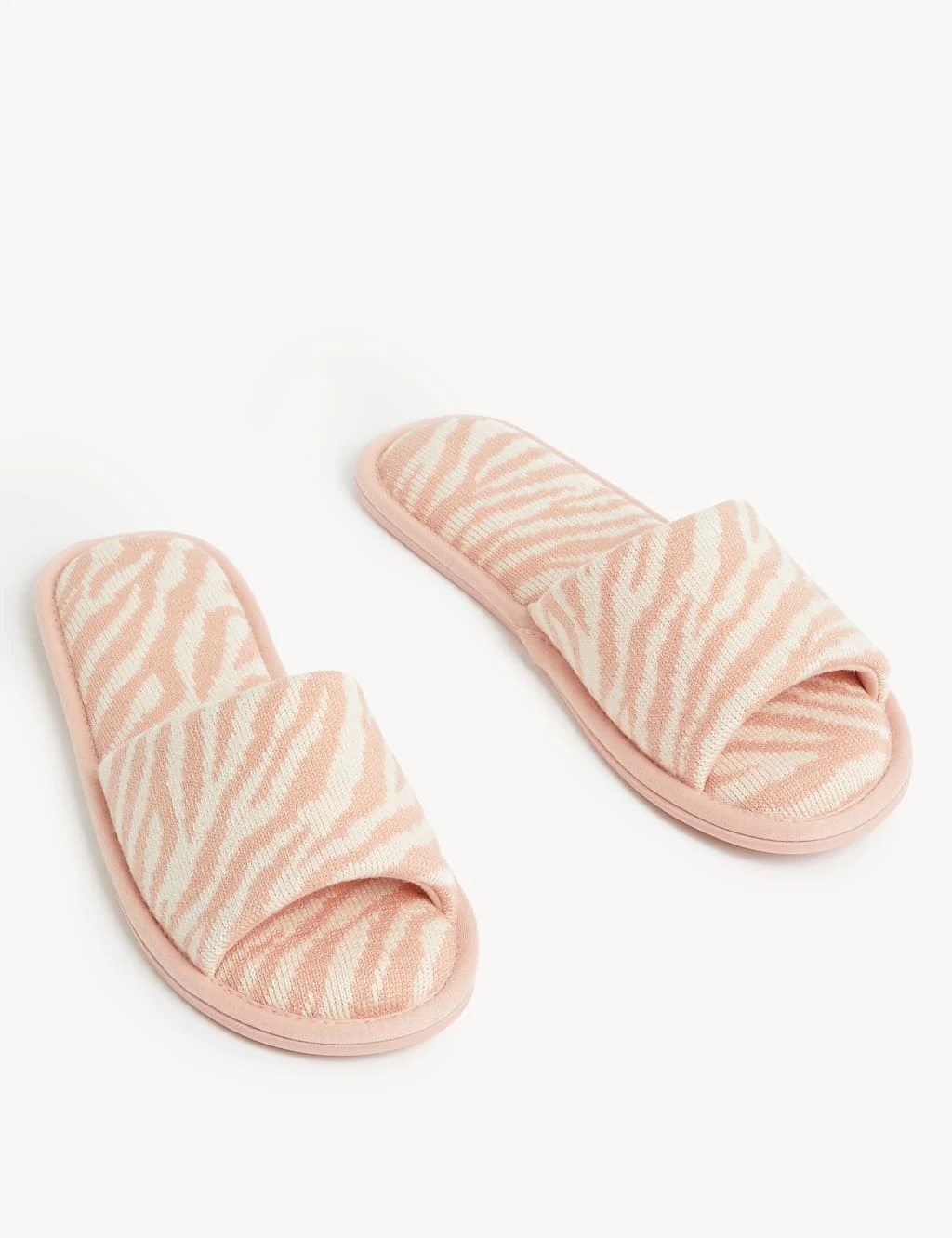 Zebra Print Open Toe Mule Slippers 2 Zebra Print Open Toe Mule Slippers - Image 2