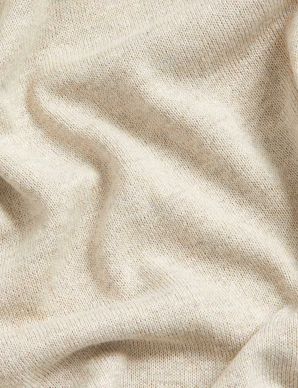 Collared Relaxed Knitted Vest With Linen 6 Collared Relaxed Knitted Vest With Linen - Image 6