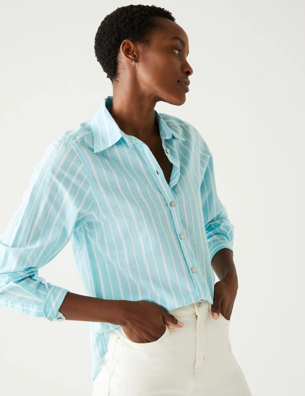 Pure Cotton Striped Regular Fit Shirt 3 Pure Cotton Striped Regular Fit Shirt - Image 3