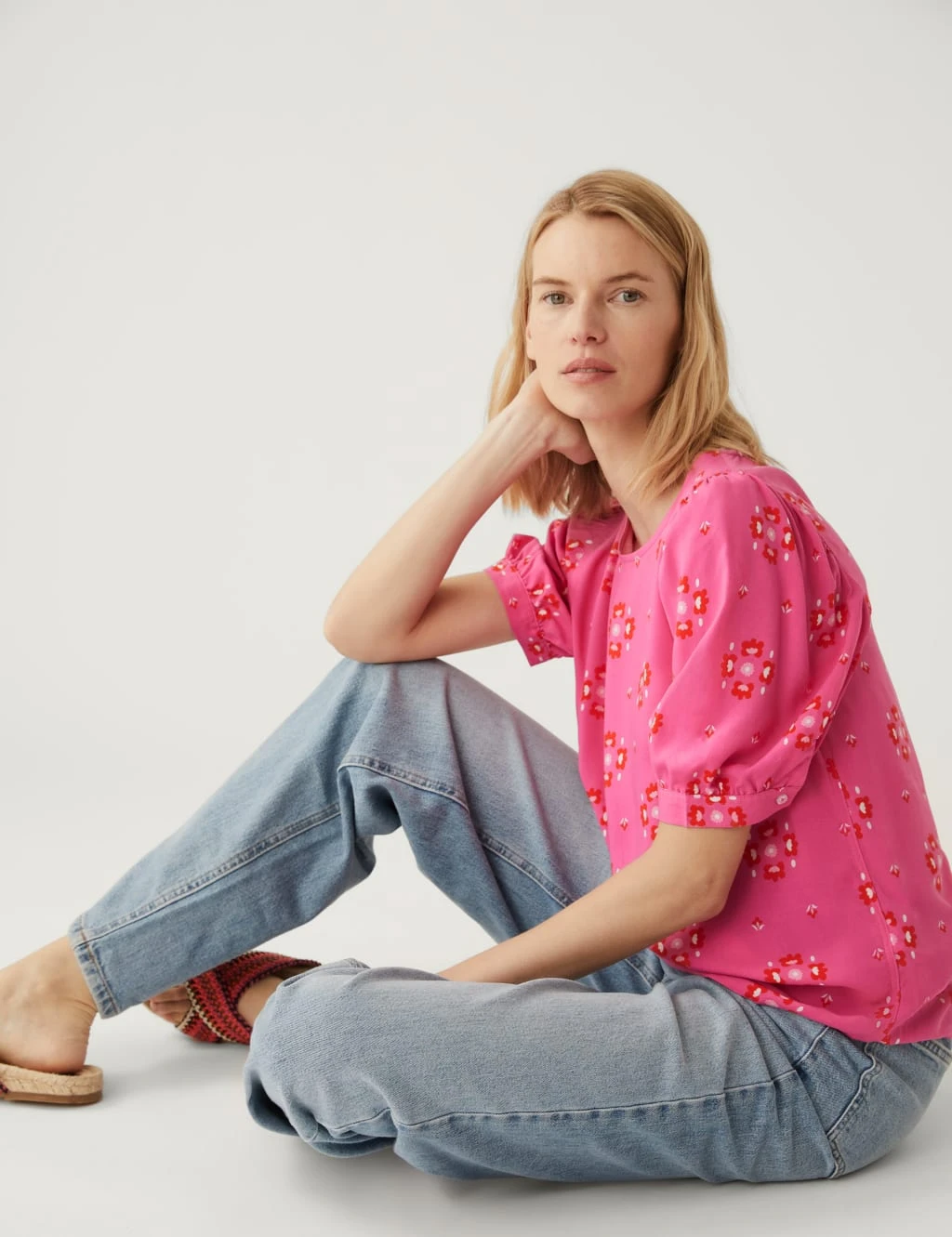 Printed Puff Sleeve Blouse 4 Printed Puff Sleeve Blouse - Image 4