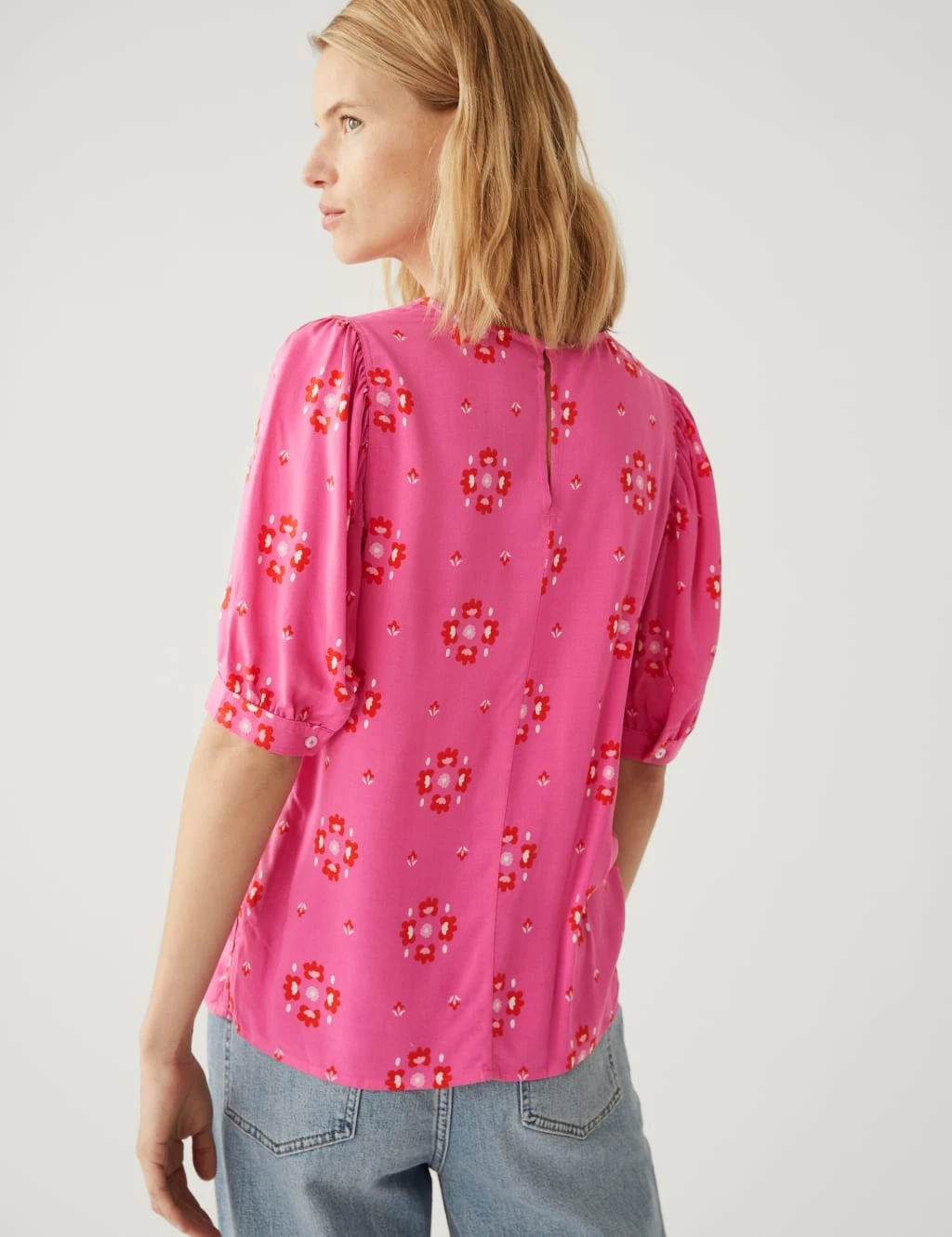 Printed Puff Sleeve Blouse 5 Printed Puff Sleeve Blouse - Image 5