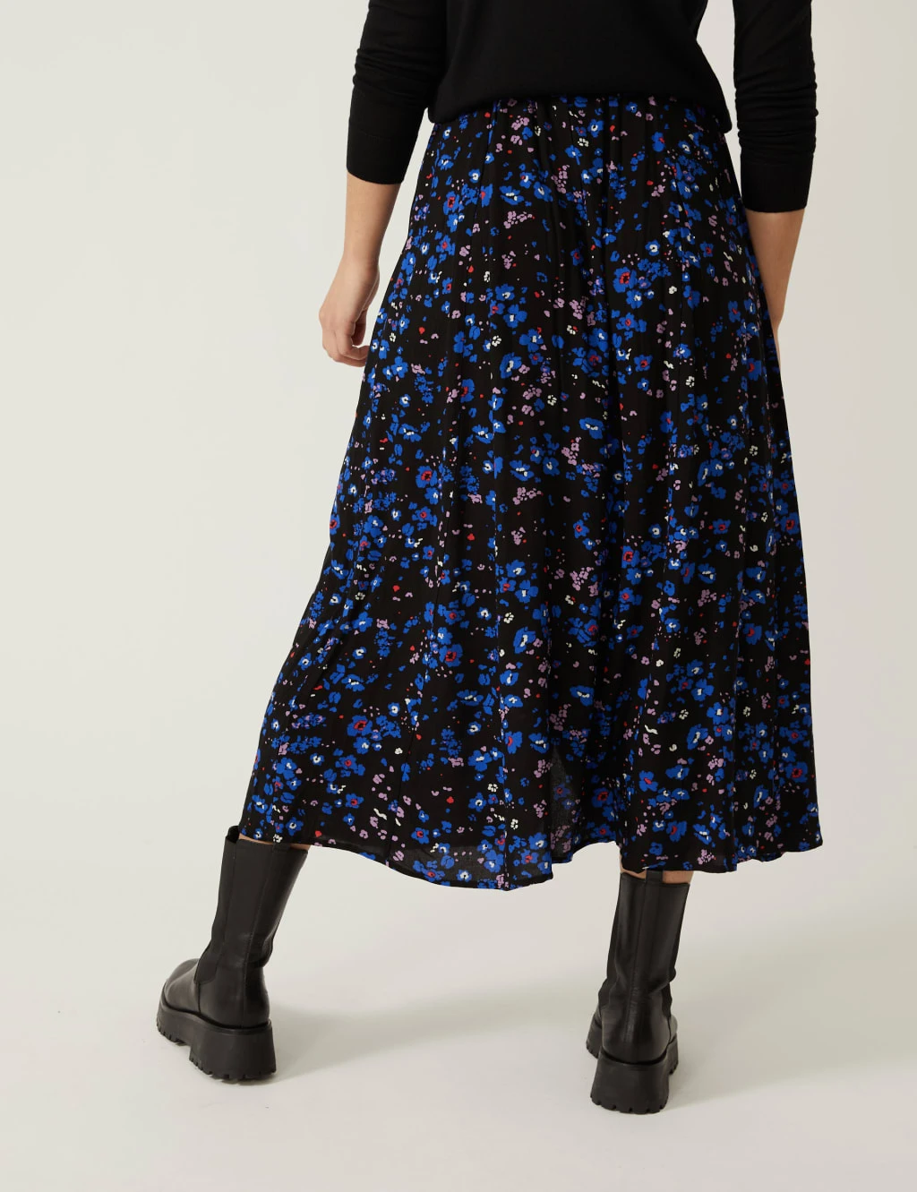 Printed Button Front Midaxi A-Line Skirt 4 Printed Button Front Midaxi A-Line Skirt - Image 4