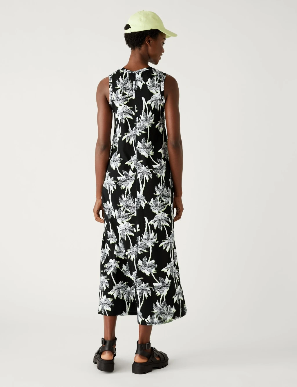 Pure Cotton Printed Midaxi T-Shirt Dress 5 Pure Cotton Printed Midaxi T-Shirt Dress - Image 5