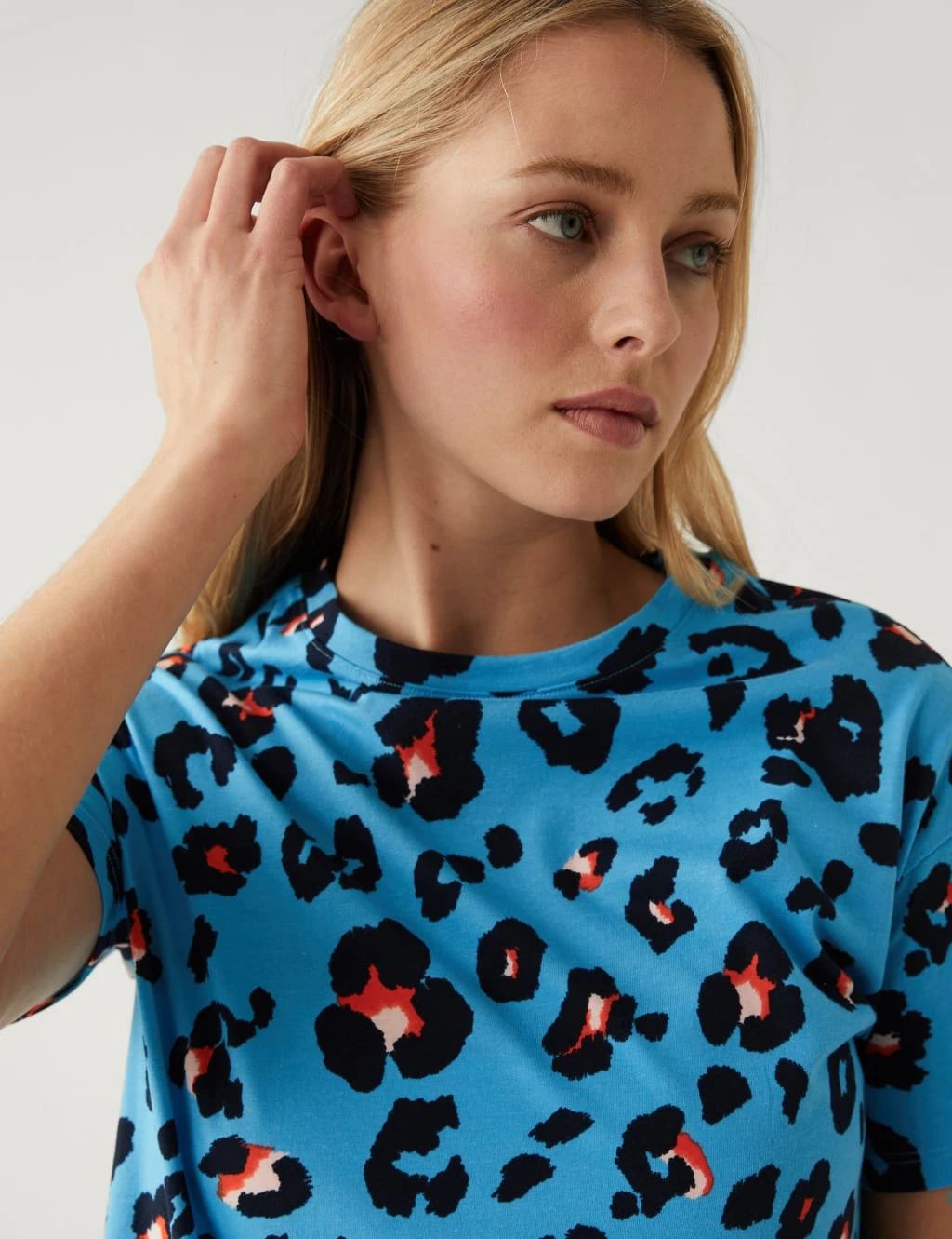 Pure Cotton Printed Midi T-Shirt Dress 1 Pure Cotton Printed Midi T-Shirt Dress