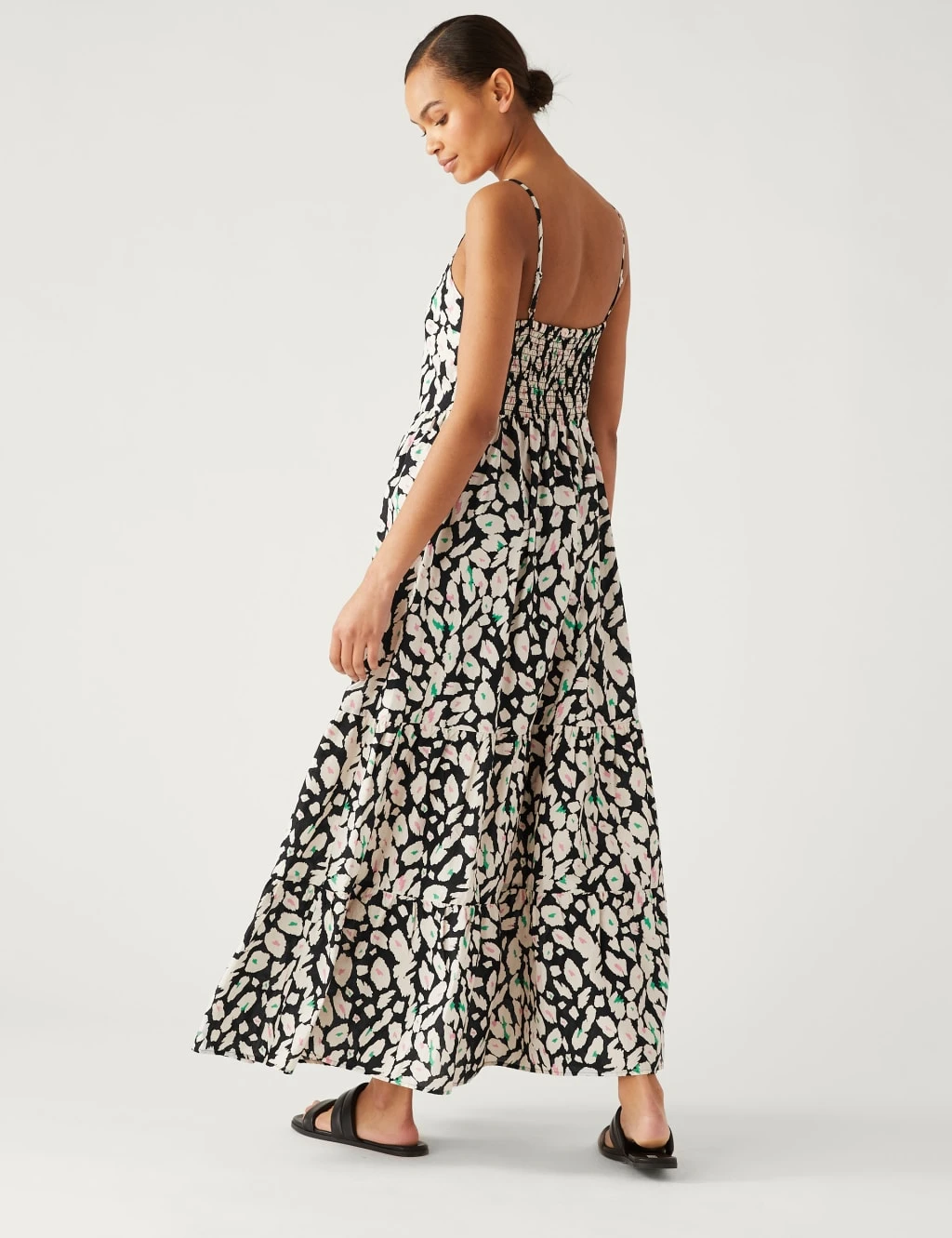 Pure Cotton Printed Midaxi Cami Dress 5 Pure Cotton Printed Midaxi Cami Dress - Image 5