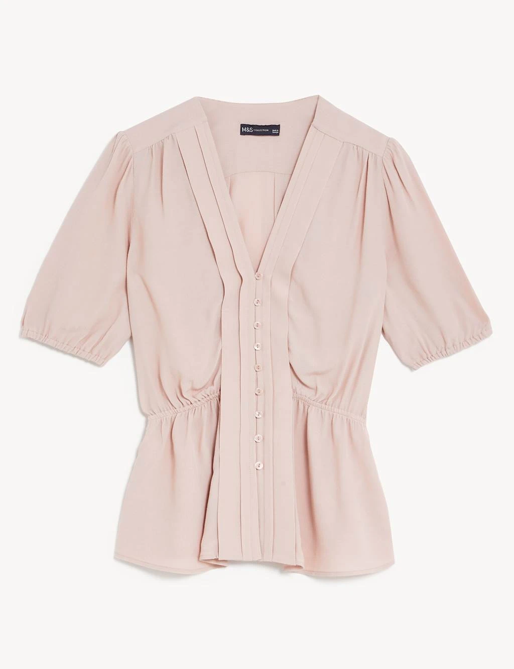 Pleated Button Through Blouse 2 Pleated Button Through Blouse - Image 2