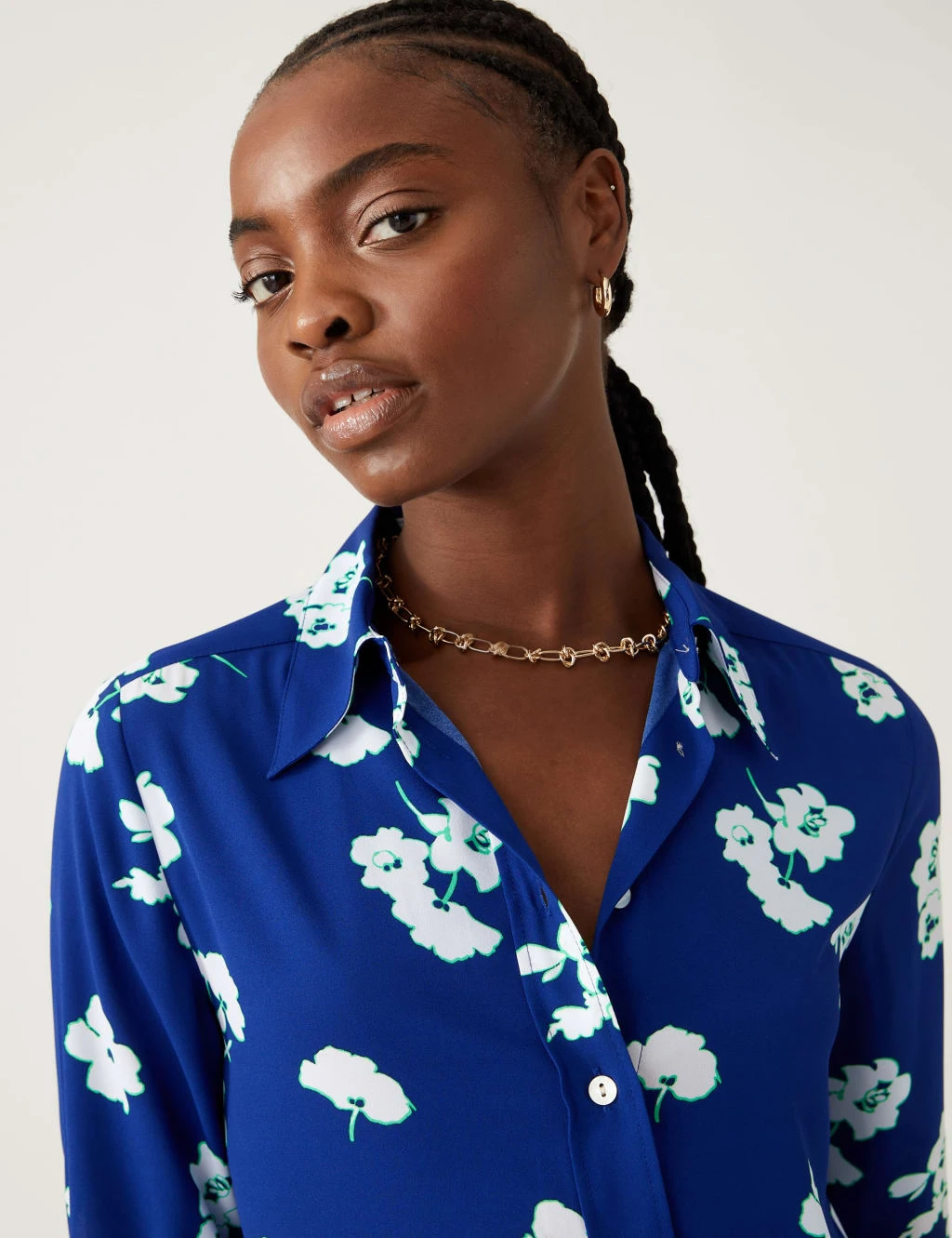 Printed Collared Long Sleeve Shirt 1 Printed Collared Long Sleeve Shirt