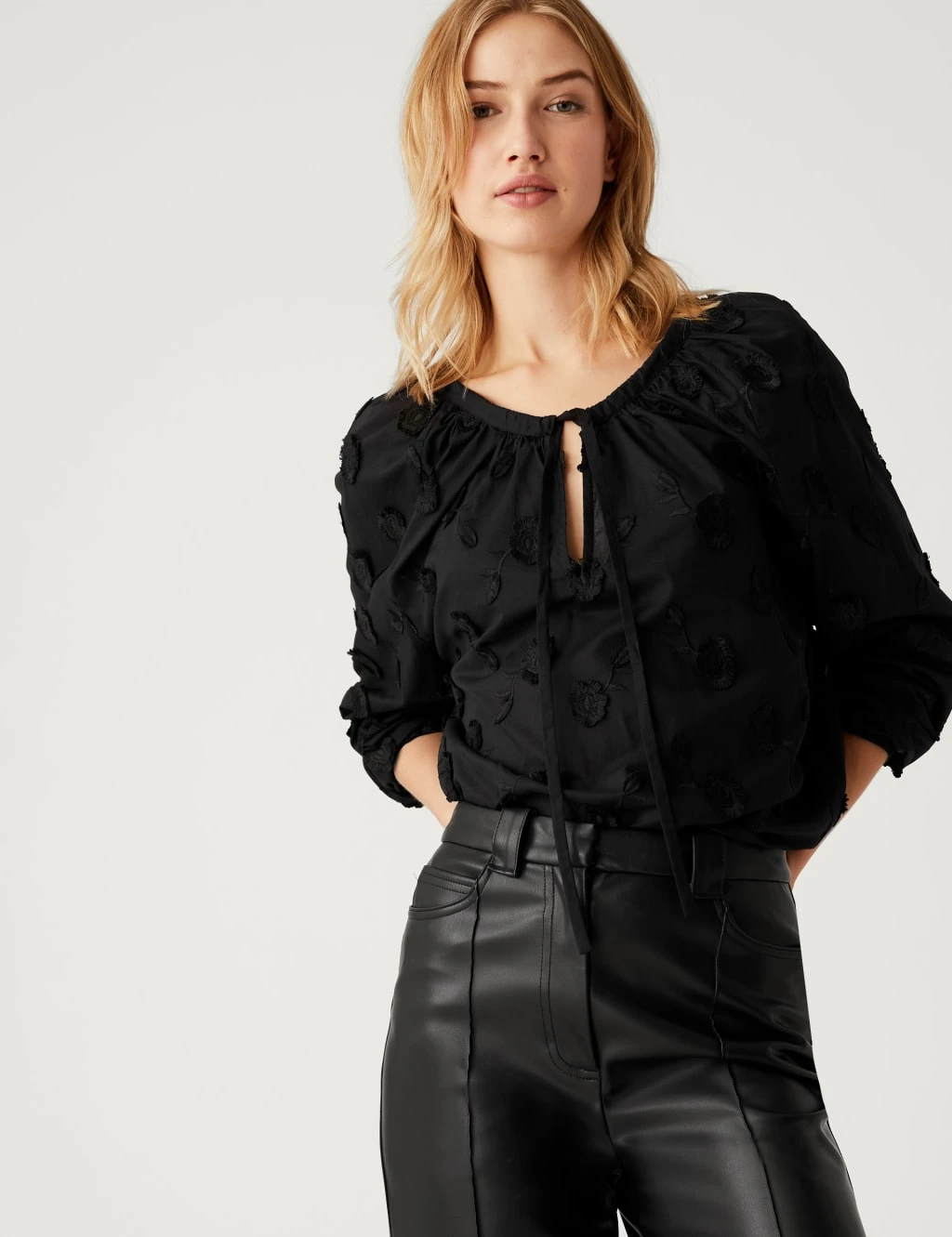 Pure Cotton Embroidered Blouse 1 Pure Cotton Embroidered Blouse