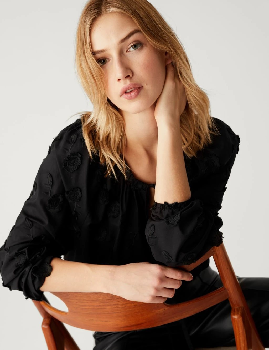 Pure Cotton Embroidered Blouse 4 Pure Cotton Embroidered Blouse - Image 4