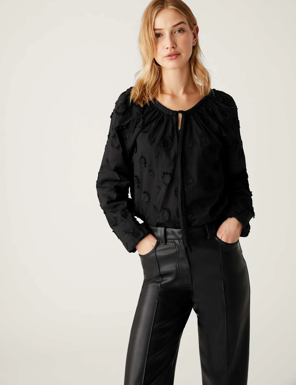 Pure Cotton Embroidered Blouse 6 Pure Cotton Embroidered Blouse - Image 6