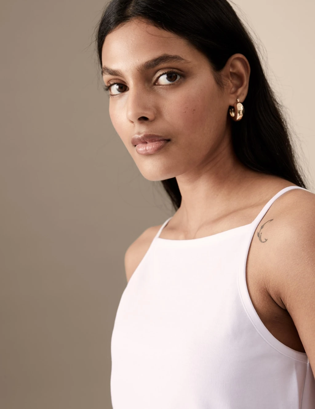 Cotton Rich Square Neck Vest Top 1 Cotton Rich Square Neck Vest Top