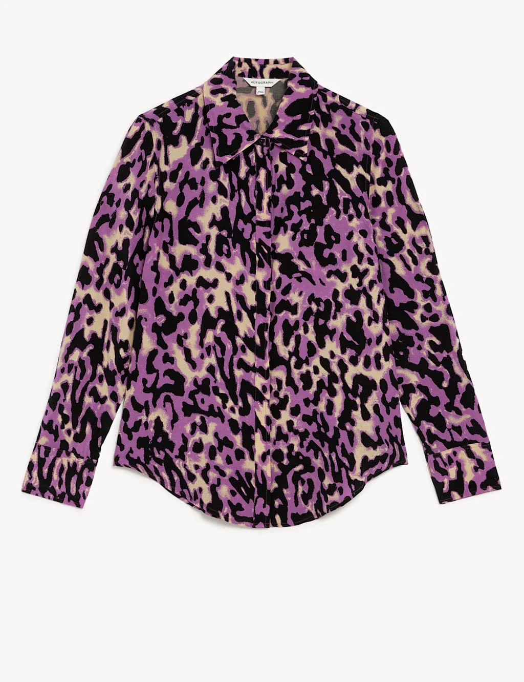 Cupro Rich Animal Print Collared Shirt 2 Cupro Rich Animal Print Collared Shirt - Image 2