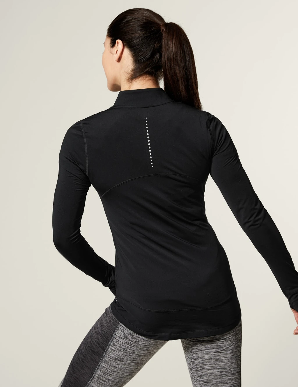 Funnel Neck Zip Up Long Sleeve Running Top 5 Funnel Neck Zip Up Long Sleeve Running Top - Image 5