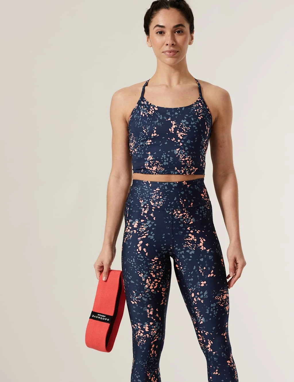 Printed Strappy Cross Back Crop Top 3 Printed Strappy Cross Back Crop Top - Image 3