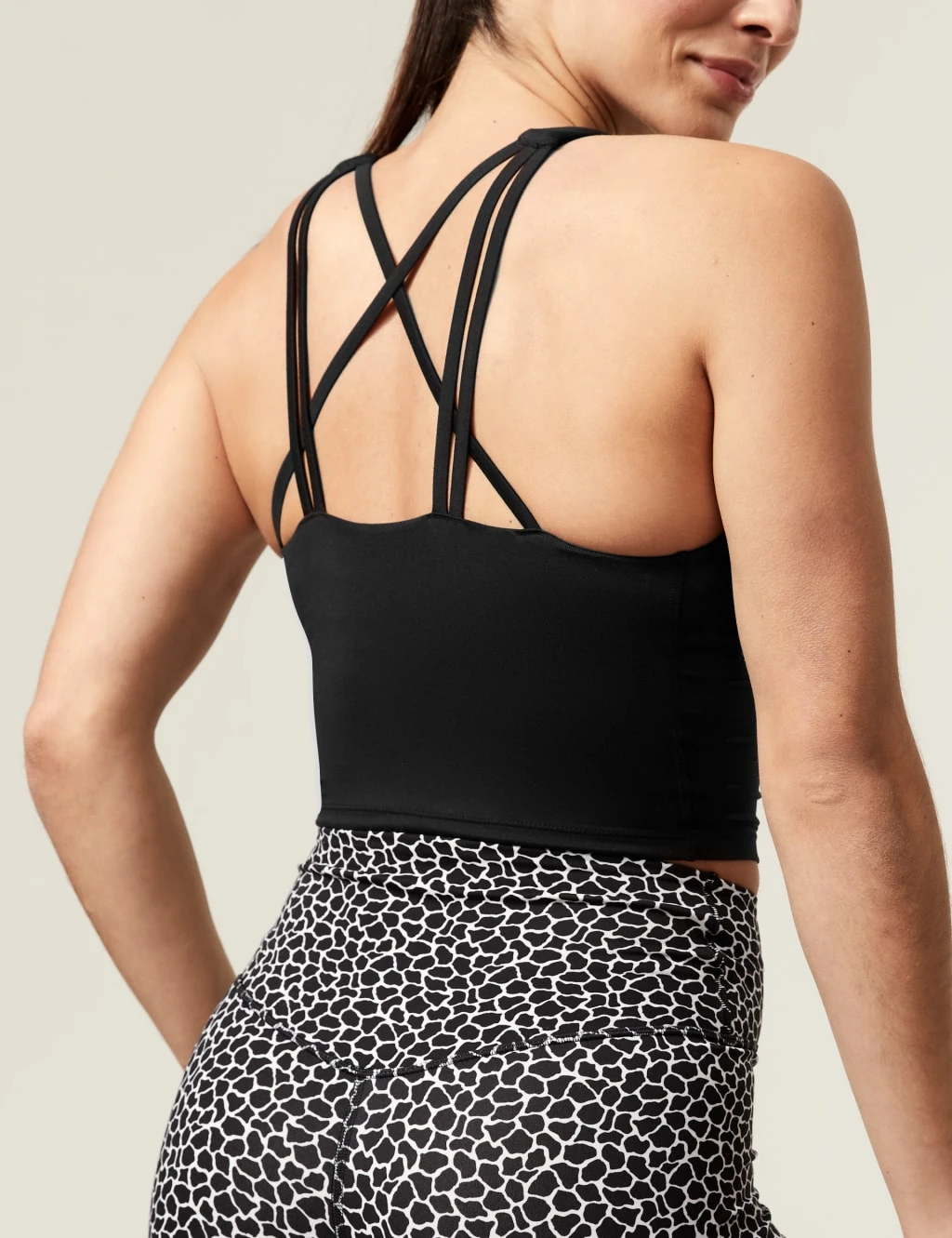 High Neck Padded Yoga Crop Vest Top 5 High Neck Padded Yoga Crop Vest Top - Image 5