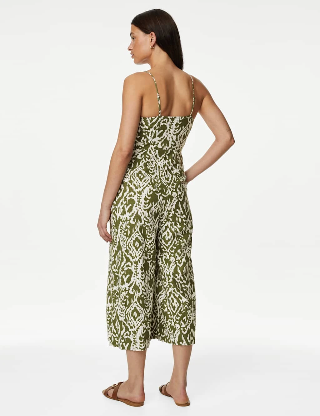Linen Rich Printed Jumpsuit 4 Linen Rich Printed Jumpsuit - Image 4