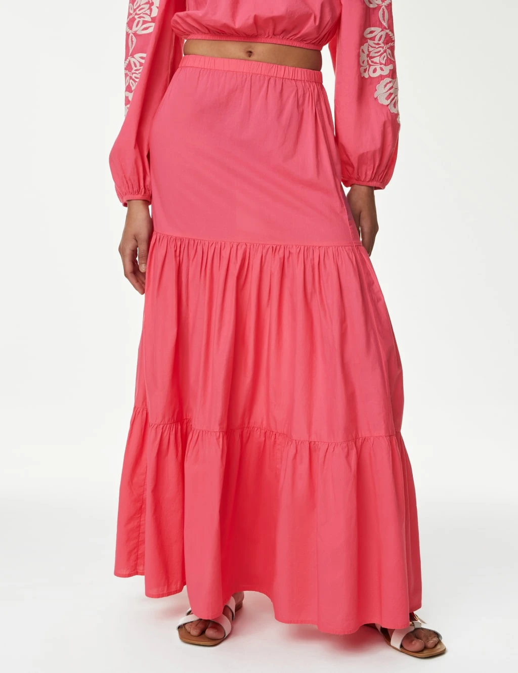 Pure Cotton Midaxi Tiered Beach Skirt 4 Pure Cotton Midaxi Tiered Beach Skirt - Image 4