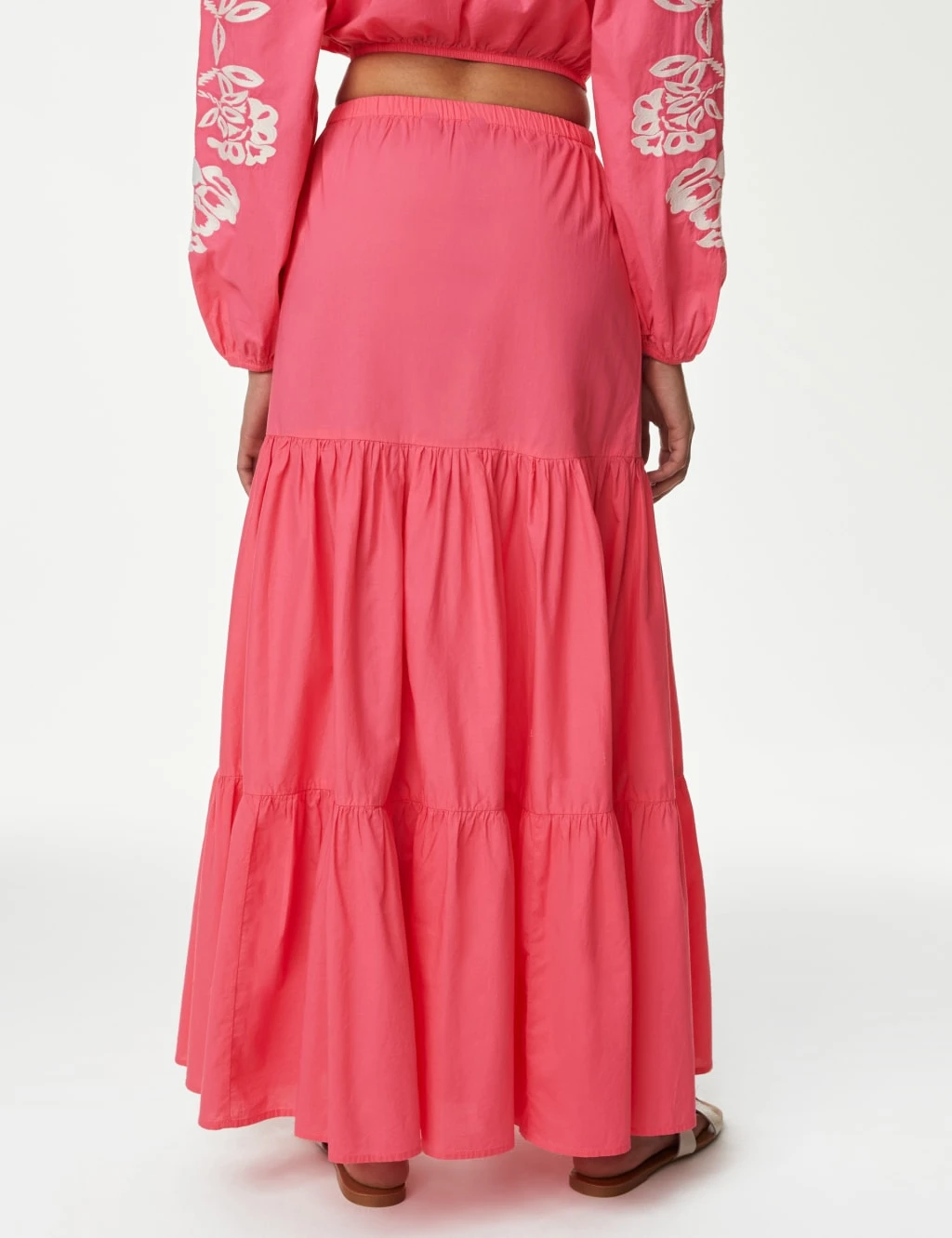 Pure Cotton Midaxi Tiered Beach Skirt 5 Pure Cotton Midaxi Tiered Beach Skirt - Image 5