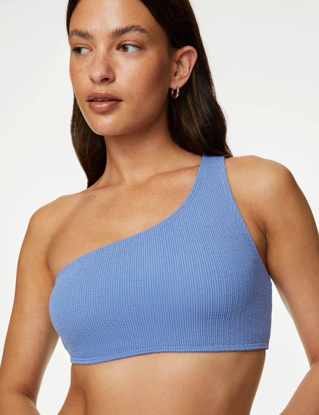 Textured One Shoulder Bikini Top 3 Textured One Shoulder Bikini Top - Image 3