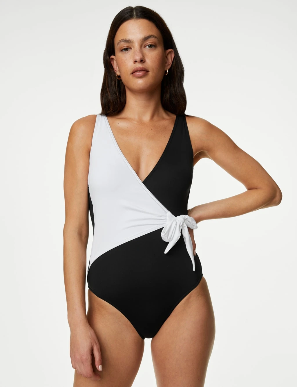 Tummy Control Wrap Plunge Swimsuit 1 Tummy Control Wrap Plunge Swimsuit