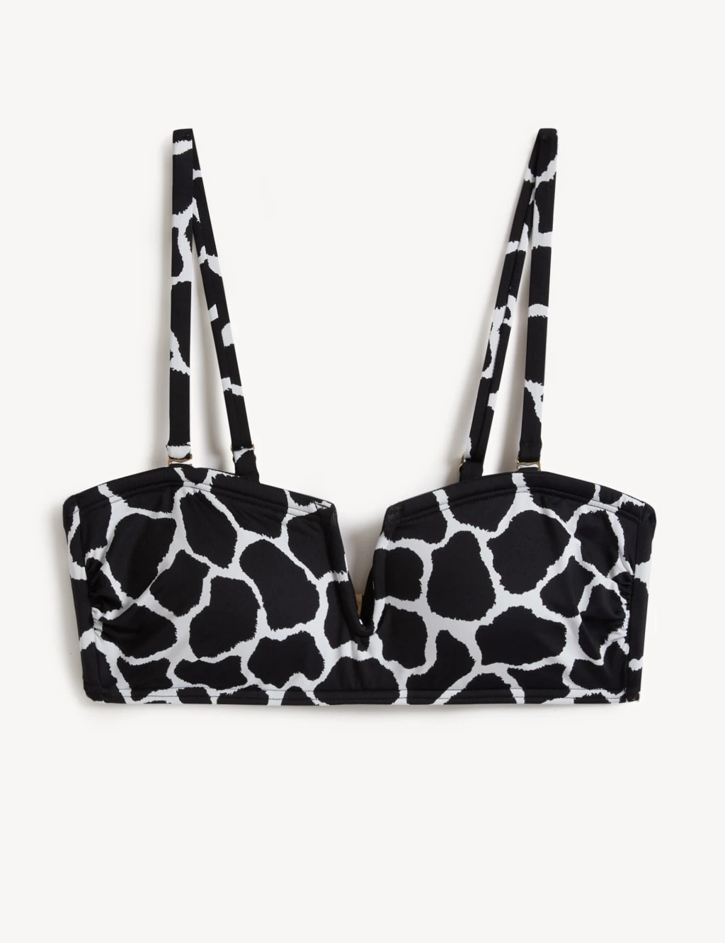 Printed Padded V-Neck Bandeau Bikini Top 2 Printed Padded V-Neck Bandeau Bikini Top - Image 2