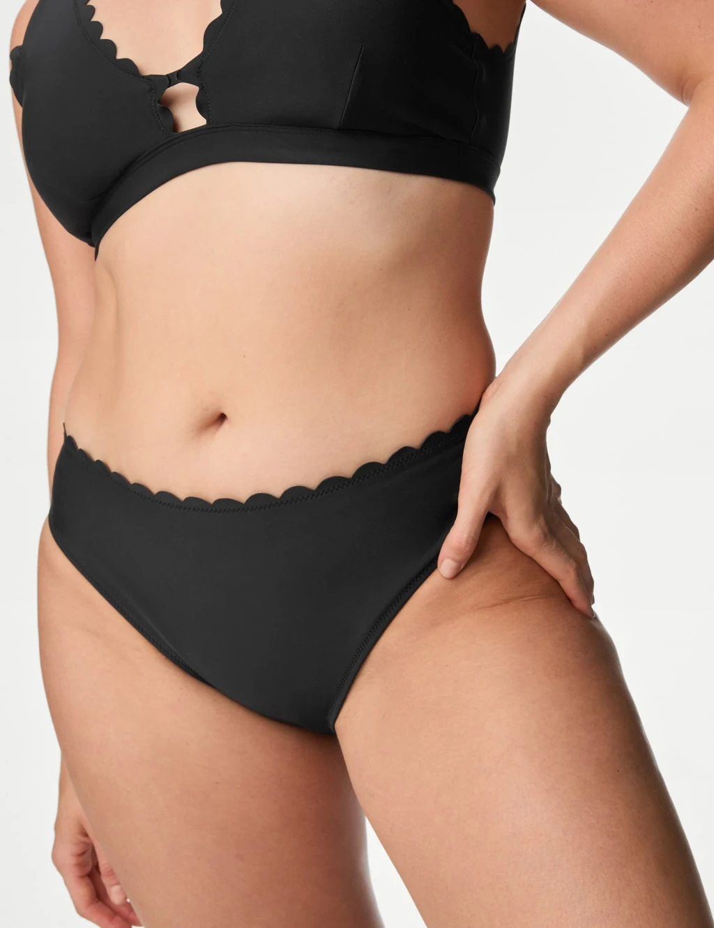 Neoprene Scallop High Leg Bikini Bottoms 4 Neoprene Scallop High Leg Bikini Bottoms - Image 4