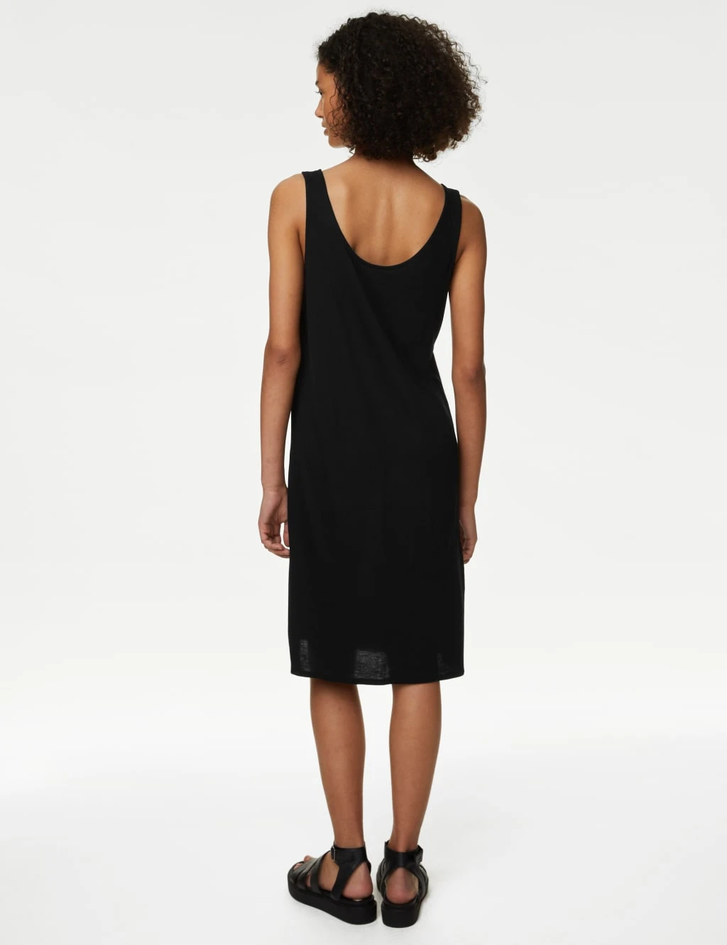 Jersey Round Neck Knee Length Slip Dress 5 Jersey Round Neck Knee Length Slip Dress - Image 5