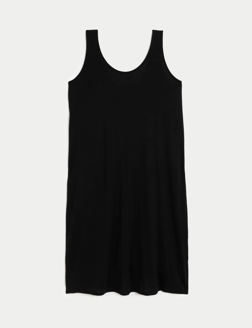 Jersey Round Neck Knee Length Slip Dress 2 Jersey Round Neck Knee Length Slip Dress - Image 2